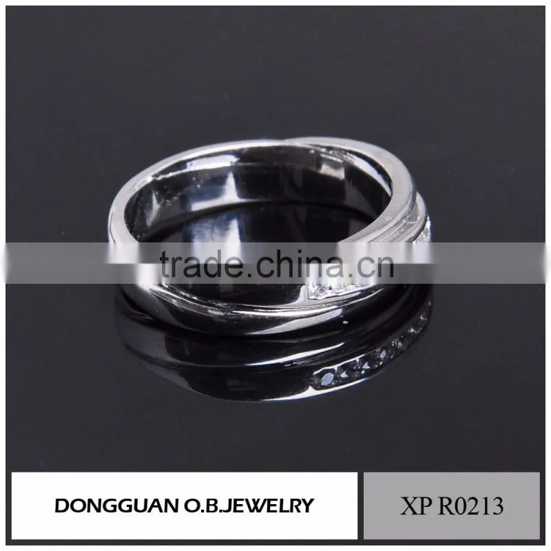 Fashion Women Wedding Ring Stainless Steel Single Cubic Zirconia Classic Engagement Ring