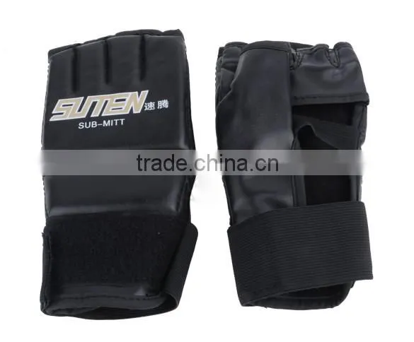 New leather MMA Muay Thai Training Punching Bag Half Mitts Sparring Boxing Gloves