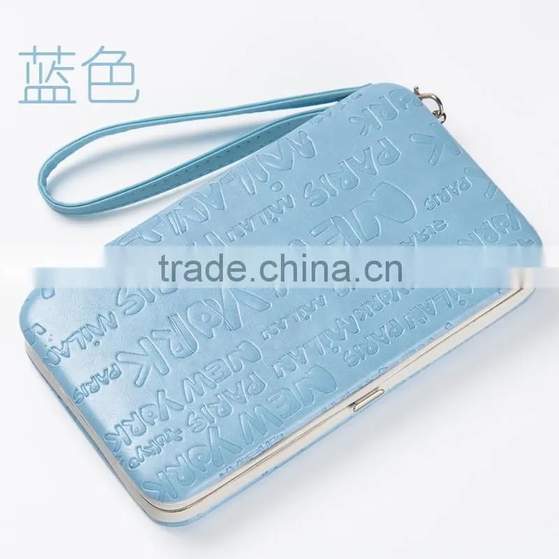 women metal frame wallet with cell phone pocket