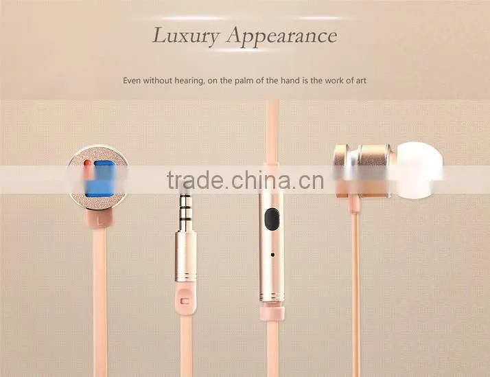 2016 promotional gift EPM200 metal earphone mobile phone OEM logo design metal microphone earphone