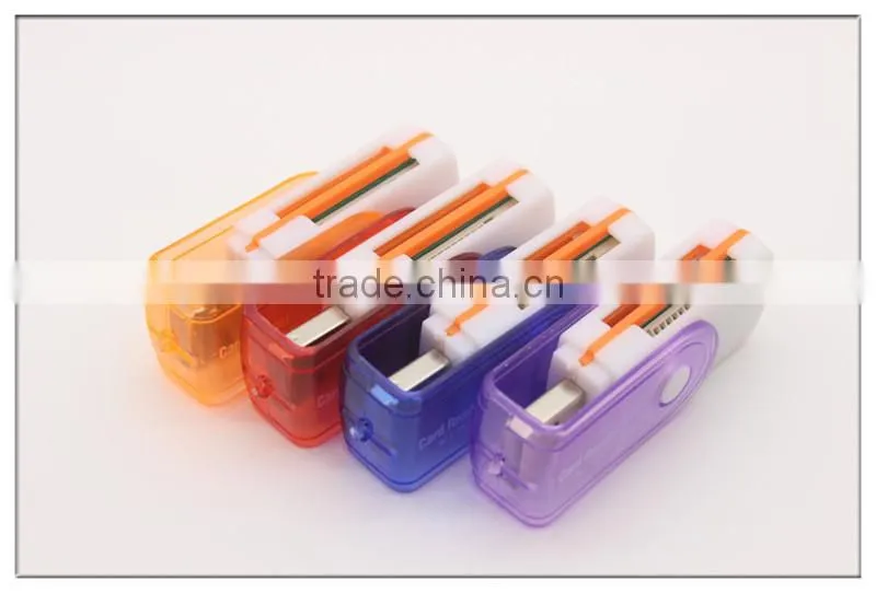 mini colorful rotatable smart chip card writer and reader with 4 slots(OS-CR135)