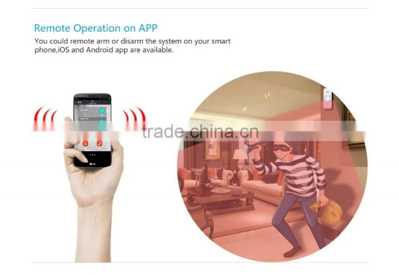 Forrinx supply touch screen pir motion phone call alarm home wireless security system dual net work with LED APP direct control