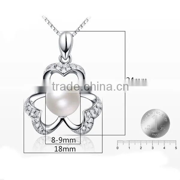 New Fashion Flowers Pendant 925 Sterling Silver Necklace