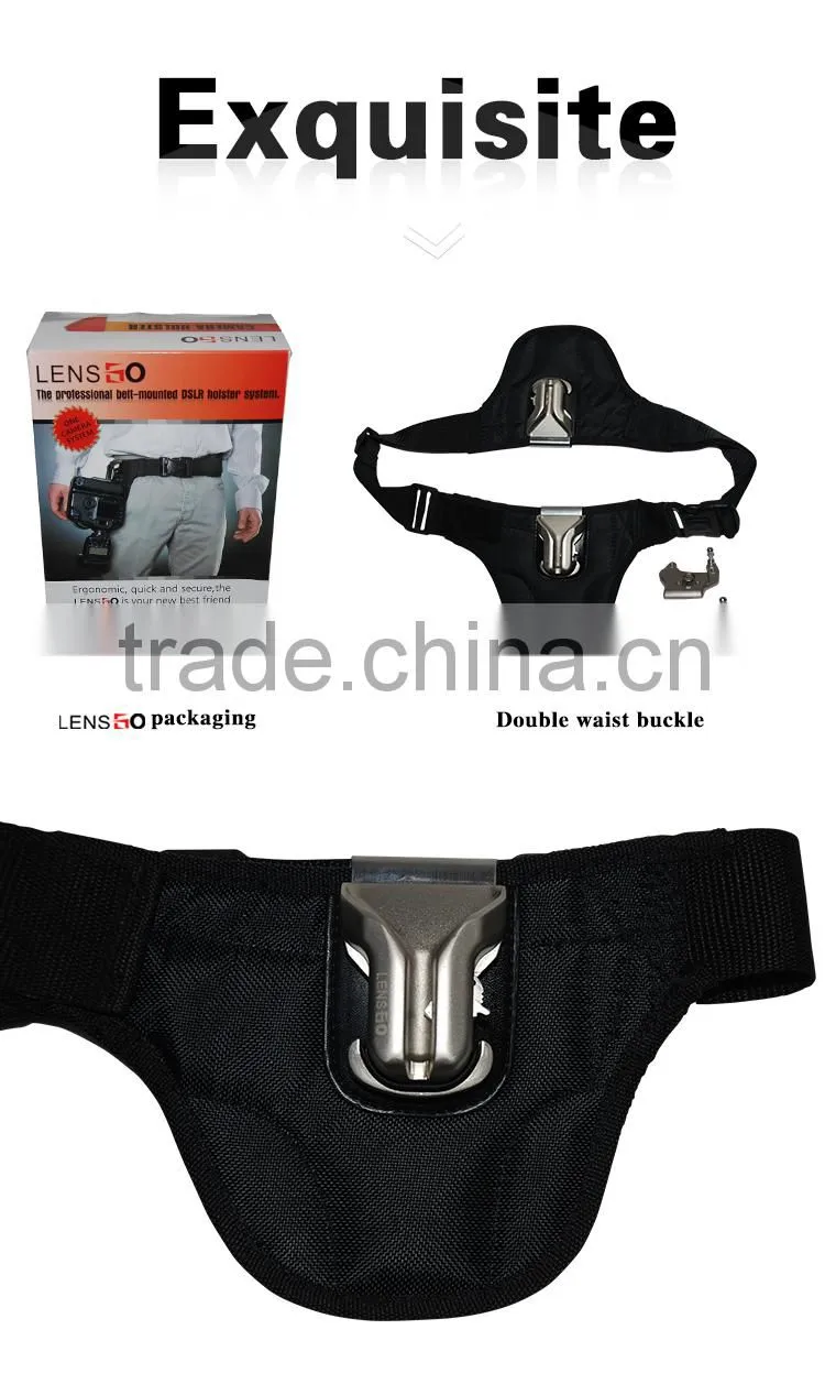 Camera belt holster waist double belt mount button buckle for DSLR camera