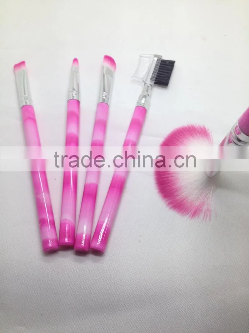 5pcs For Girls comestic Pink rhinestone makeup brush set