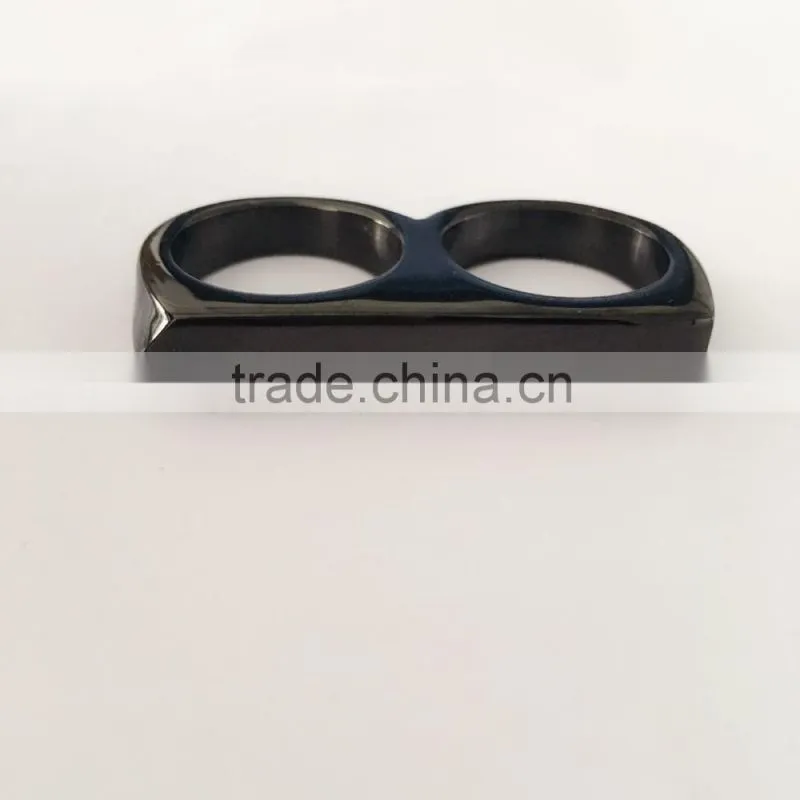 Jingli Jewelry 2016 fashion 18k solid jewelry two finger 14k gold rings china