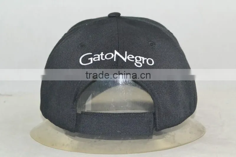 Guangzhou hat factory professional custom 6 panel / 100% cotton/black/red - embroidery logo/baseball cap