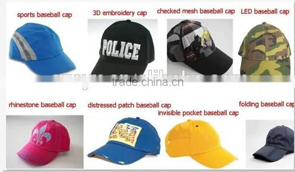 6 panel baseball caps