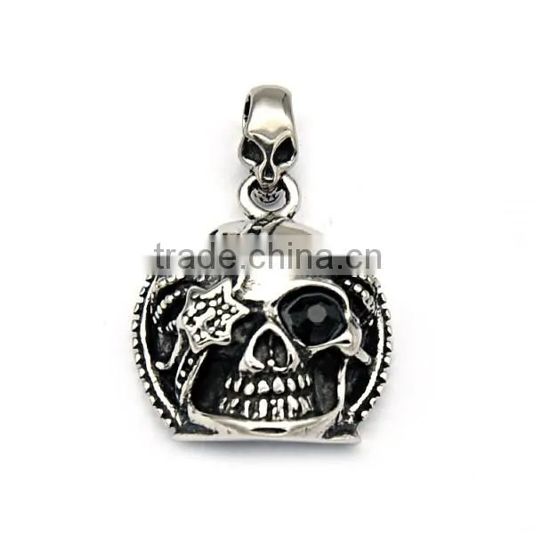 Guangzhou fashion pendant stainless steel Vicious skull head charm pendant mens casting high quality pendant jewelry