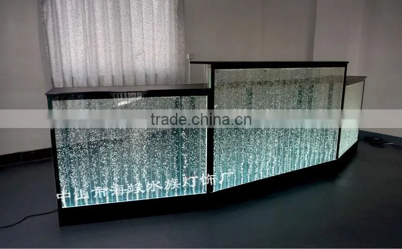 amazing LED water bubble bar counter front desk counter