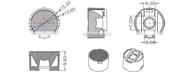 PMMA Led Optics Lens For 5050 LED