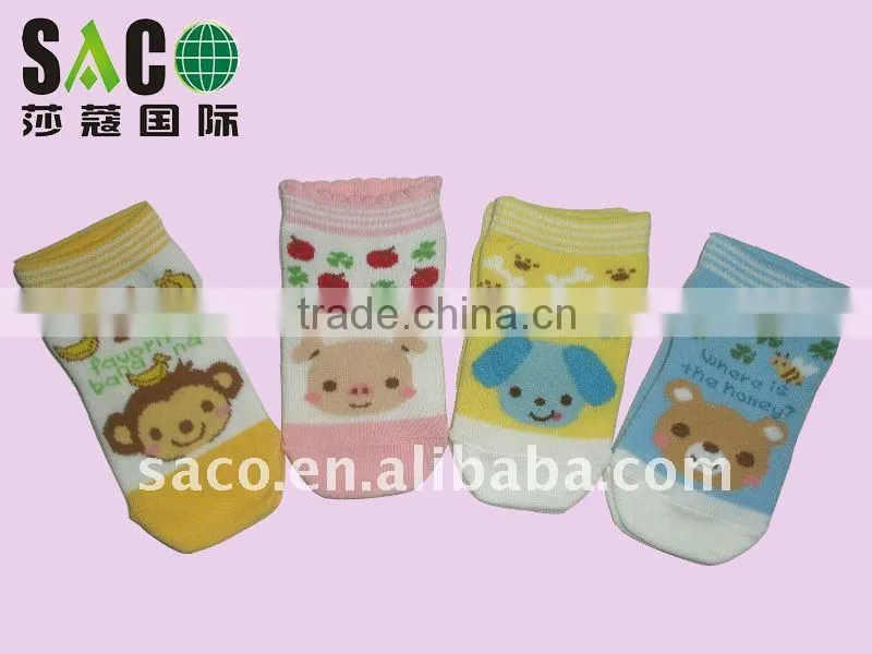 colorful jacquard animal baby socks