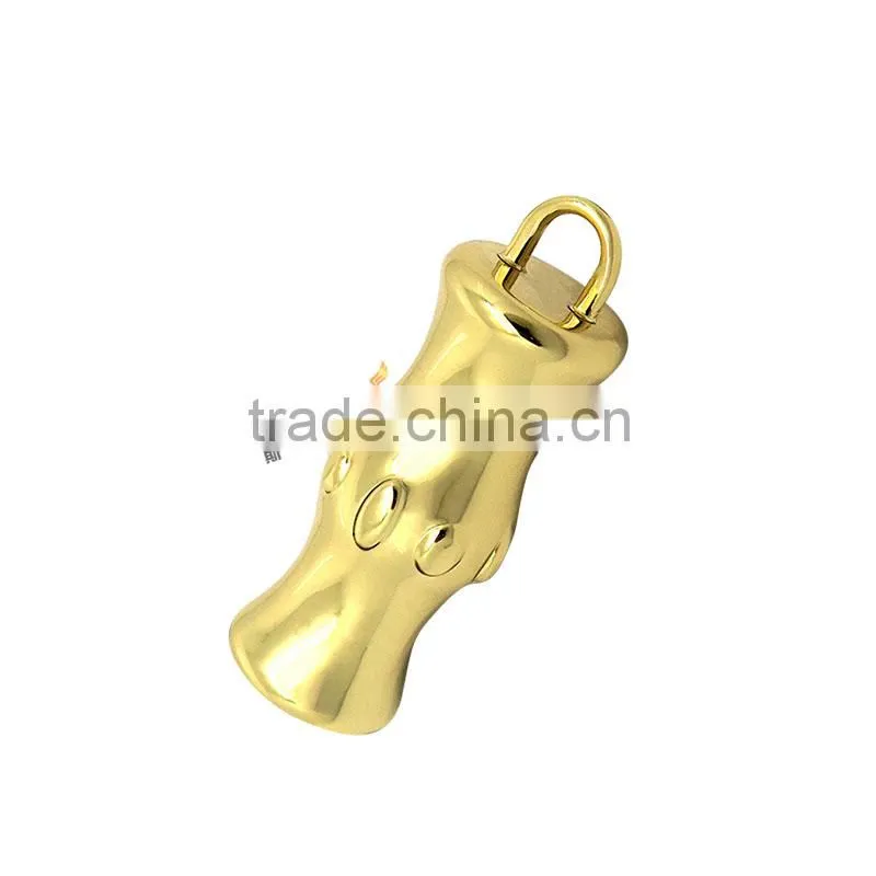 New gourd shape metal shiny gold zipper puller design
