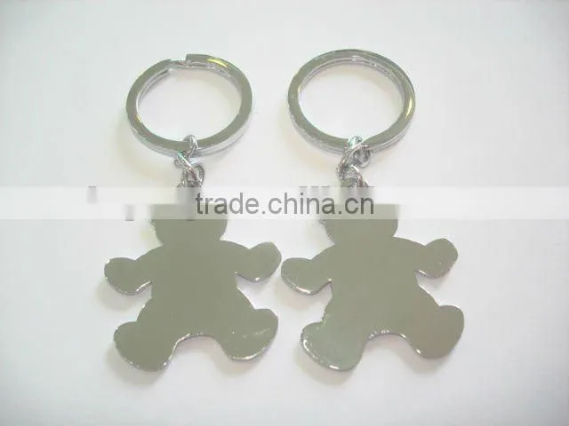 Lovely bear shape metal keychain