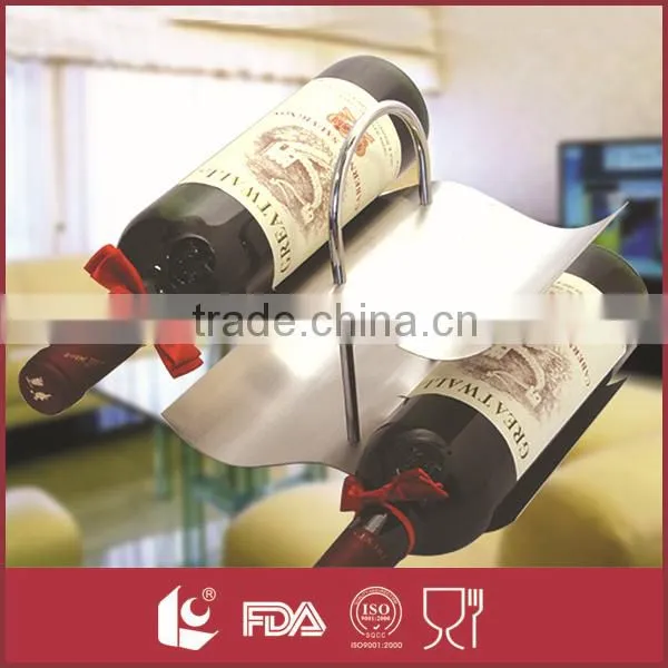 Attractive design single serving wine bottle display rack