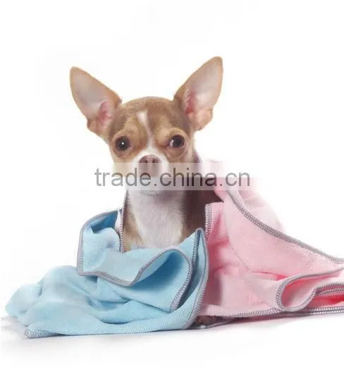 high water absorbent microfiber pet towel paw logo