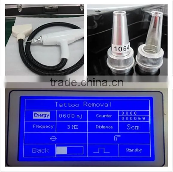 Latest professional portable Q-switch nd yag laser eyebrow tattoo removal machine