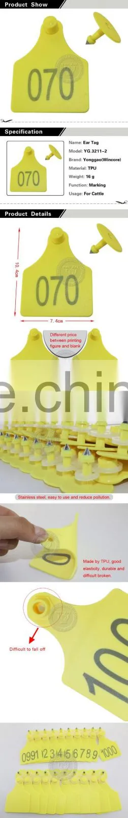 Good quality cheap price plastic ear tags for cattle