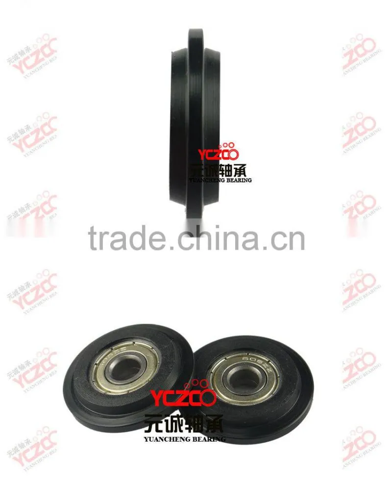 Black fiber glass and nylon sliding closet roller,wheels for sliding door wardrobe