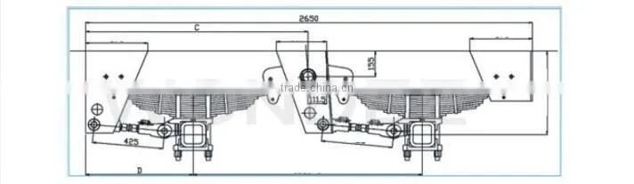 China Mechanical Suspension 2-axle