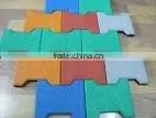 red Dog-bone rubber tile