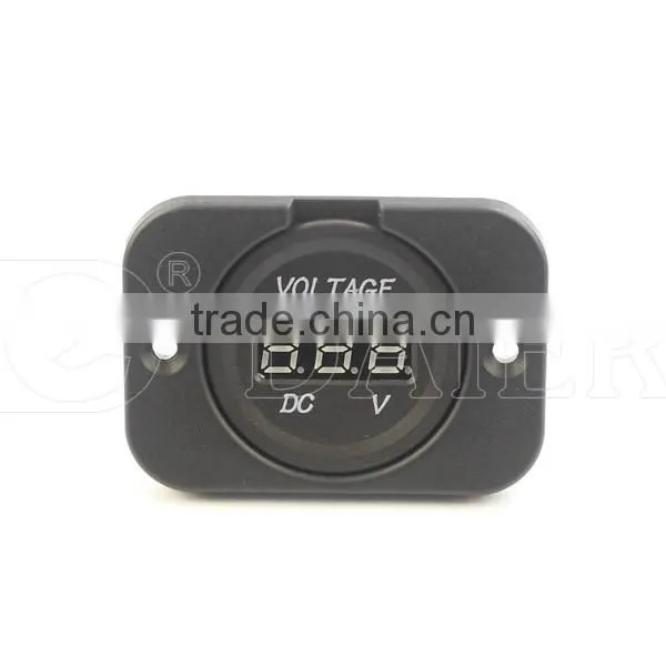 Car/Motorcycle 12V Power Digital Panel Voltmeter Socket