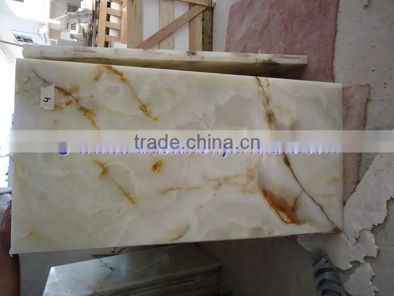 commercial countertop high quality WHITE ONYX TABLE TOPS COLLECTION