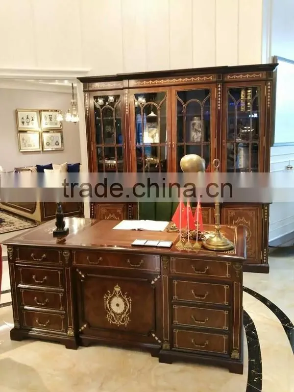 Vintage Royal Style Round Dinning Table With Six Chairs Noble Castle Carved Wooden Dinning Room Furniture