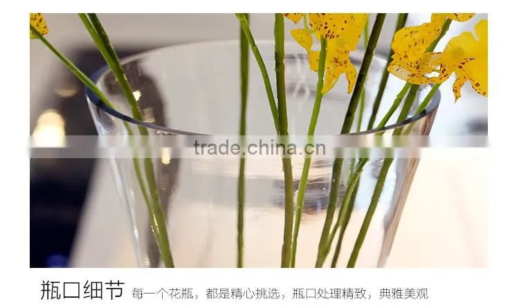 Home wedding table decor high transparent flower arranging glass containers