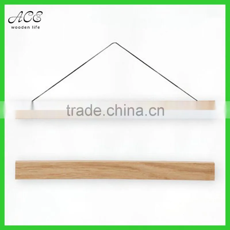 Wooden poster hanger