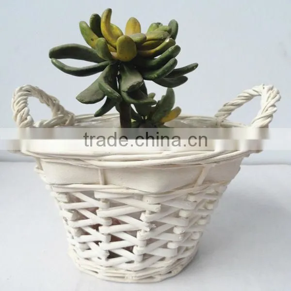 HOT 100%Handmade Natural hanging decorated flower girl baskets