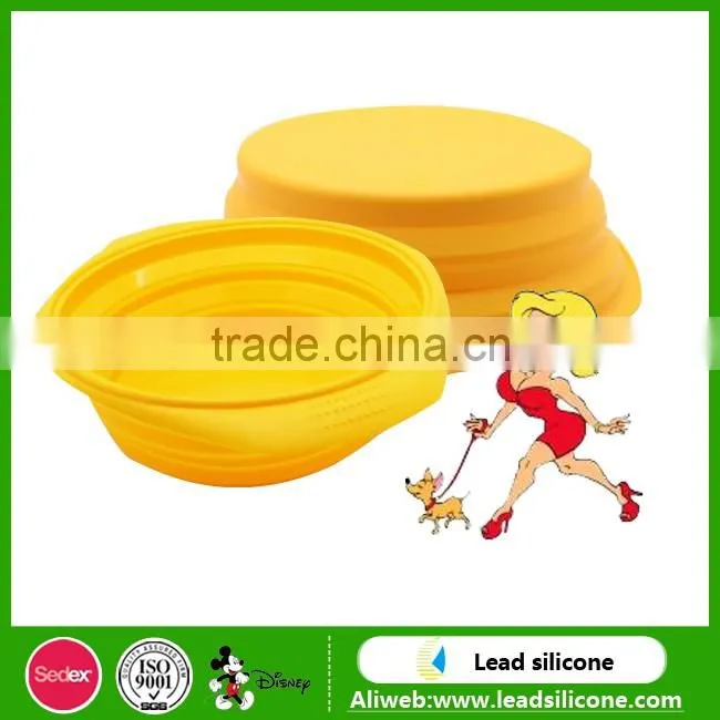 Collapsible Silicone Pet Dog Bowl,Silicone Foldable Pet Feeding Bowl