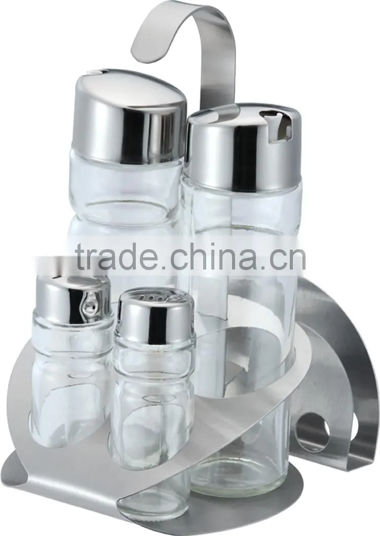 glass olive oil and vinegar cruet