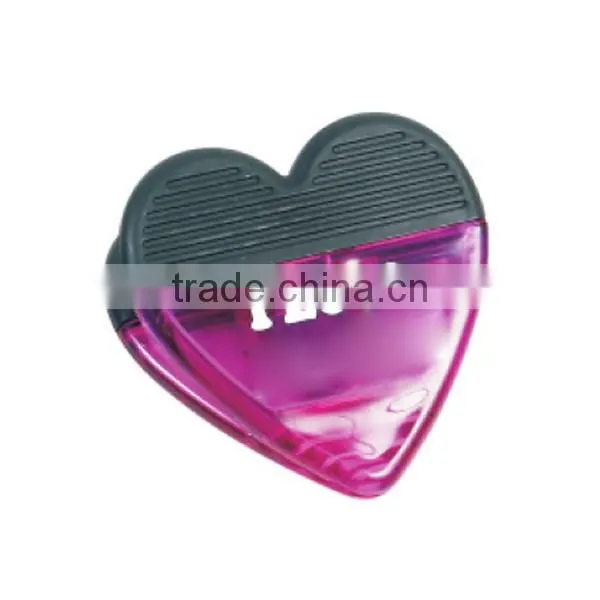 Heart shaped plastic custom paper clip
