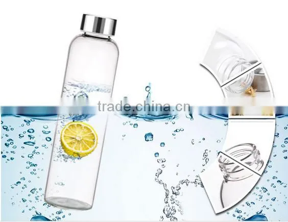 Promotional glass sport water bottle