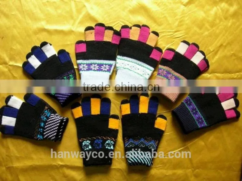 stocklot knitted winter gloves
