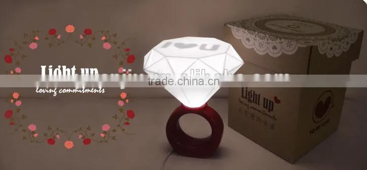 Supply creative fashion Romantic diamond ring light / Night light