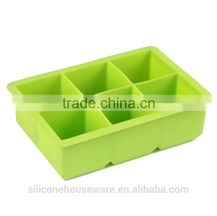 Tovolo King Giant Square Ice Cube Tray Mould Maker Red Silicone Freeze Drink
