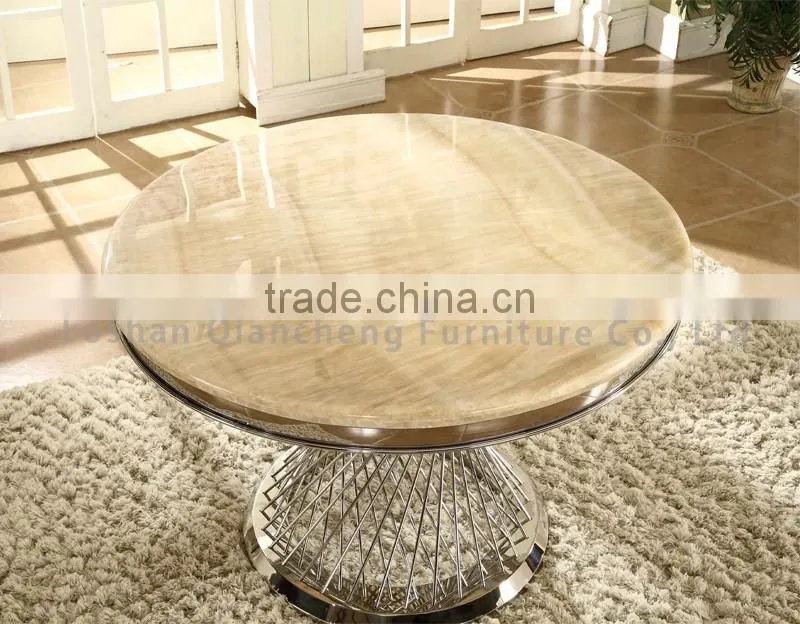 antique round banquet rotating dining table marble top