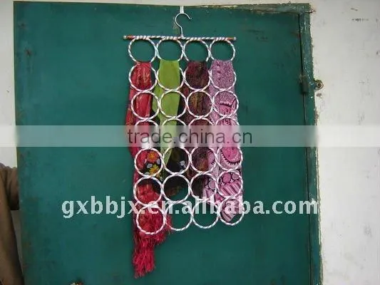 Mix paper rope woven scarf basket