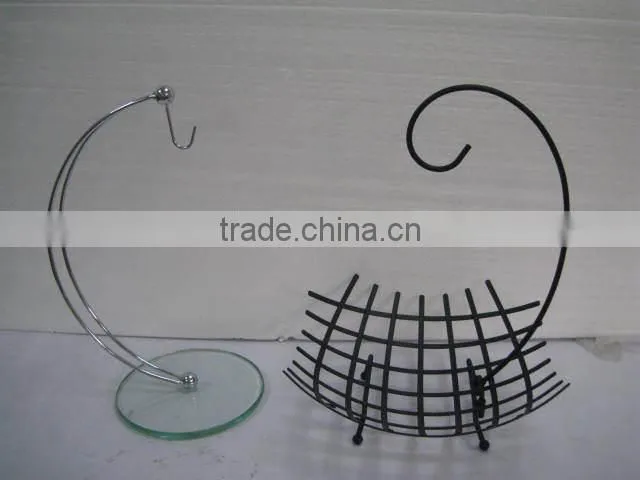 metal wire basket/fruit stand with powder coating Banana Tree Hanger Holder Hook