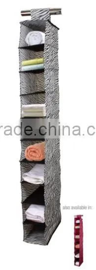 6 layer non woven hanging organizer in stripe deisgn