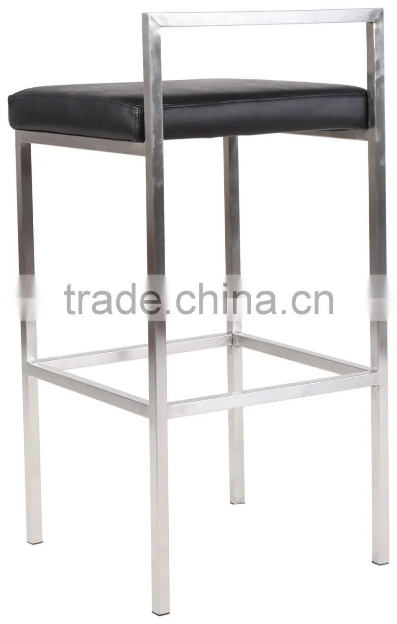 Factory price stainless steel frame metal type chair comfortable new design high bar chair