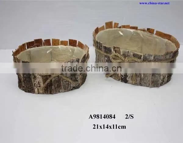 plantting baskets birch bark