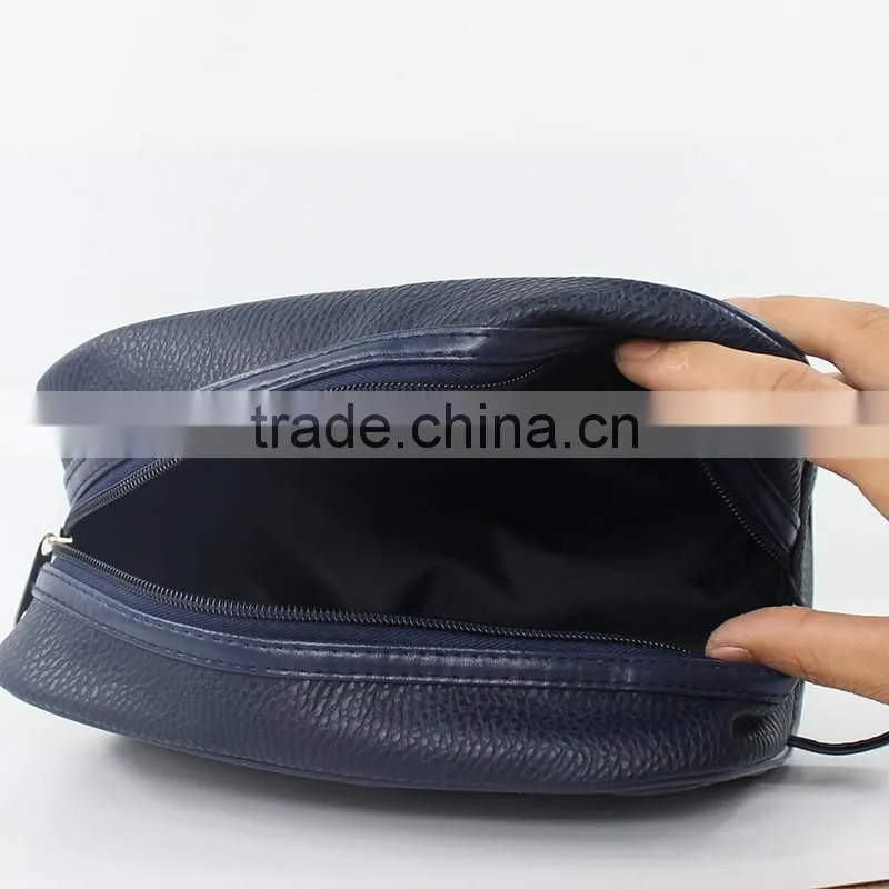 Travel PU cosmetic bag washing bag mens leather toiletry bag for men