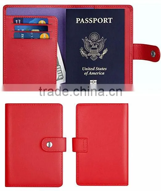 Personalized travel wallet leather passport holder custom for business