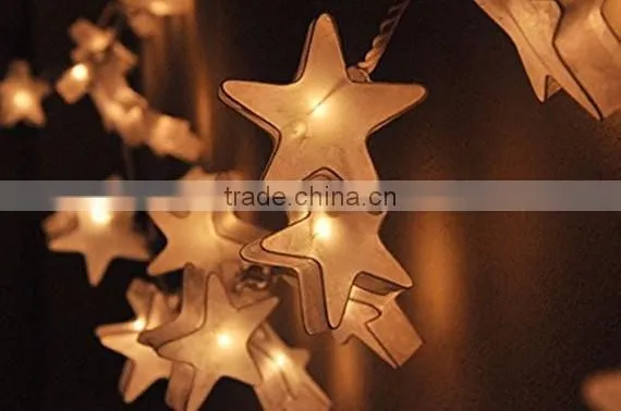 Handmade 20 Star White Color Paper String Lights Wedding Hanging Party Bedroom Fairy Lights