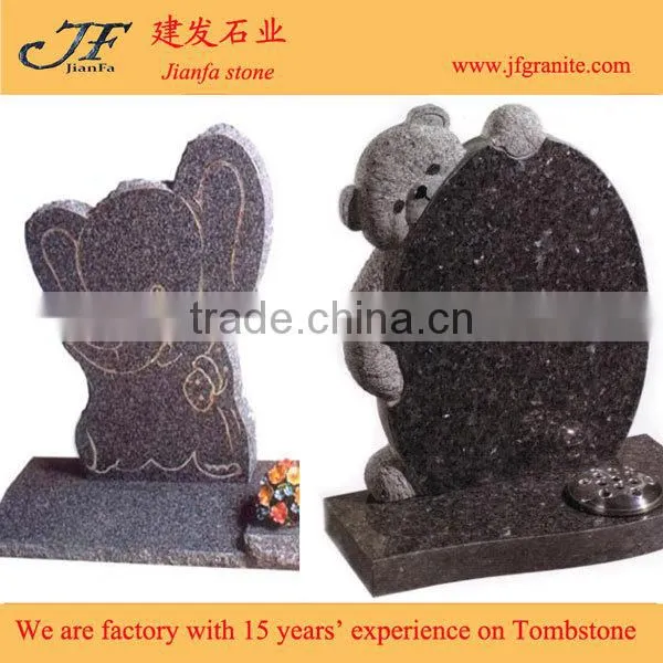 Lovely Teddy Bear Child Headstone For Babies