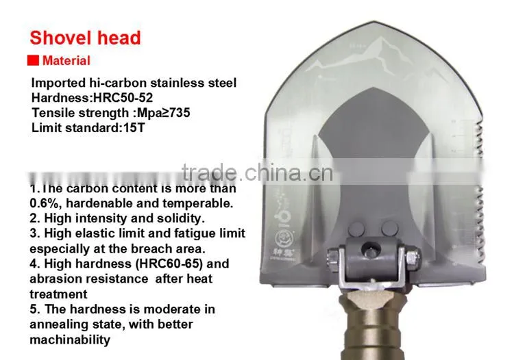Emergency tool to break car window/ Self-driving emergency tools and equipment/ Multifunction shovel with waring light