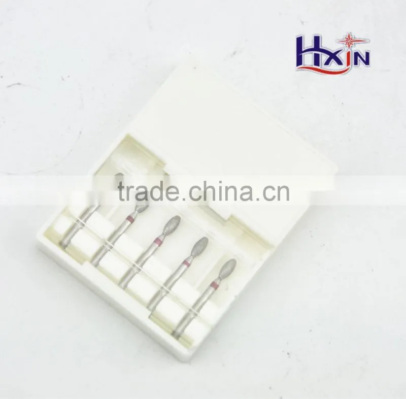 5pcs/set High Quality Electroplated dental diamond polishing bur / Mini Diamond dental drill